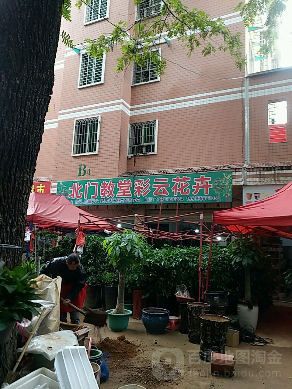 北门教堂彩云花卉
