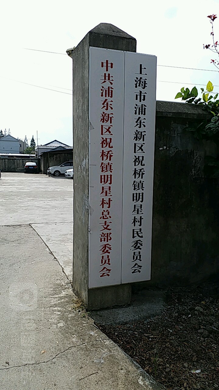 祝桥镇明星村总支部委员会                     地址:金闻路12号c座
