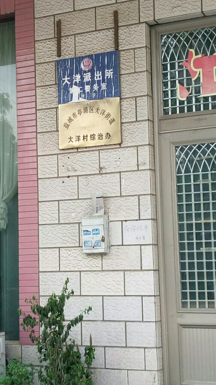 大洋街道大洋村综治办